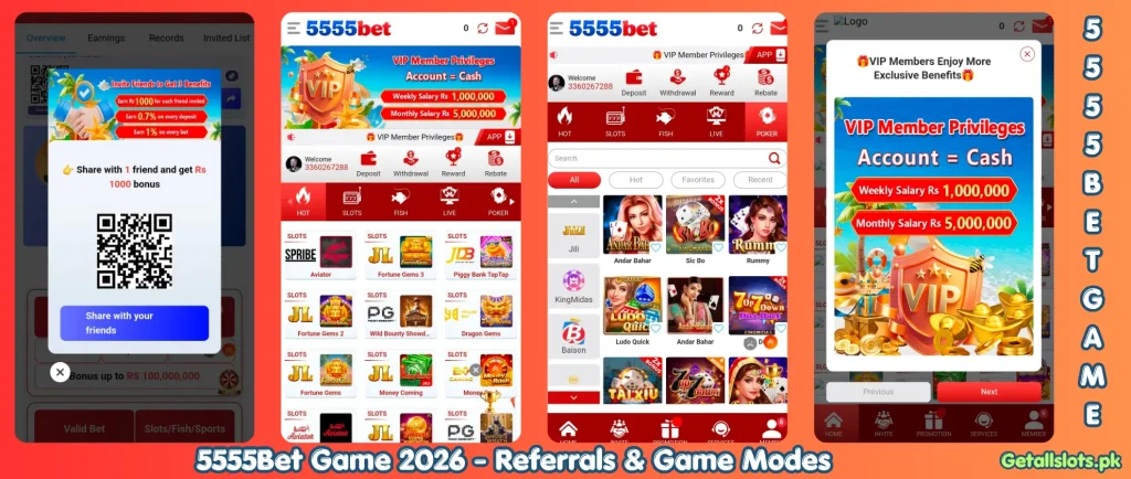 5555Bet Game Modes and Referral Program 2026 Unlock More Rewards