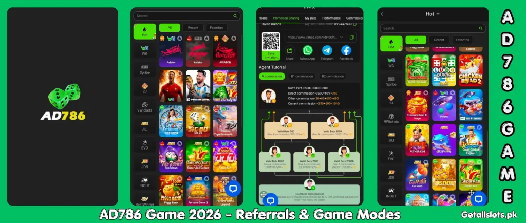 AD786 Game offering multiple earning opportunities through gameplay and bonuses.