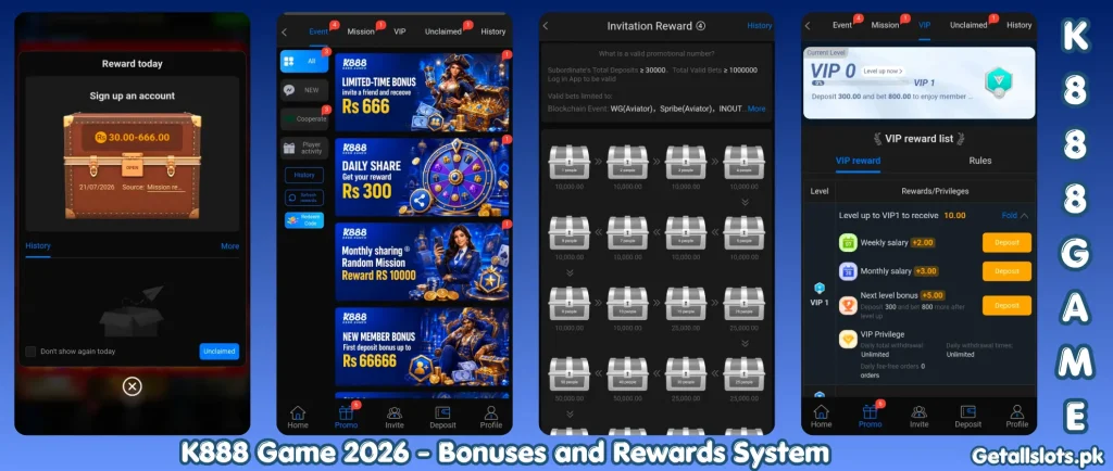 K888 Game latest APK 2026 featuring VIP rewards and instant withdrawals