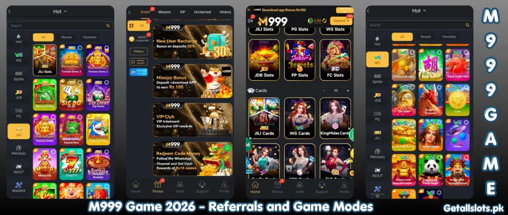 M999 Game online earning platform with exciting game modes