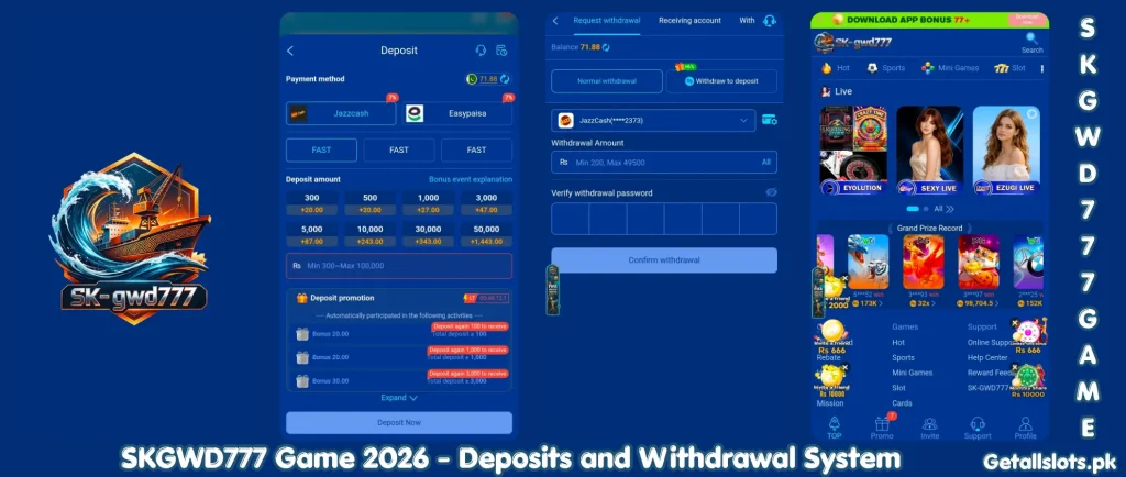 SKGWD777 Game 2026 real earning proof with deposit, withdrawal and VIP rewards