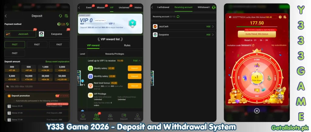 Y333 Game 2026 deposit bonuses rewards and withdrawal options