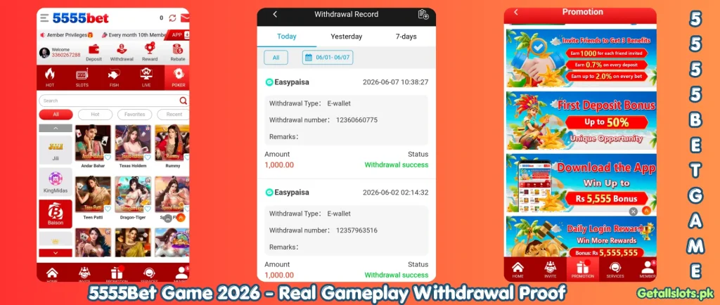 5555 Bet Game 2026 Real Cash out Proof – My Earning Journey